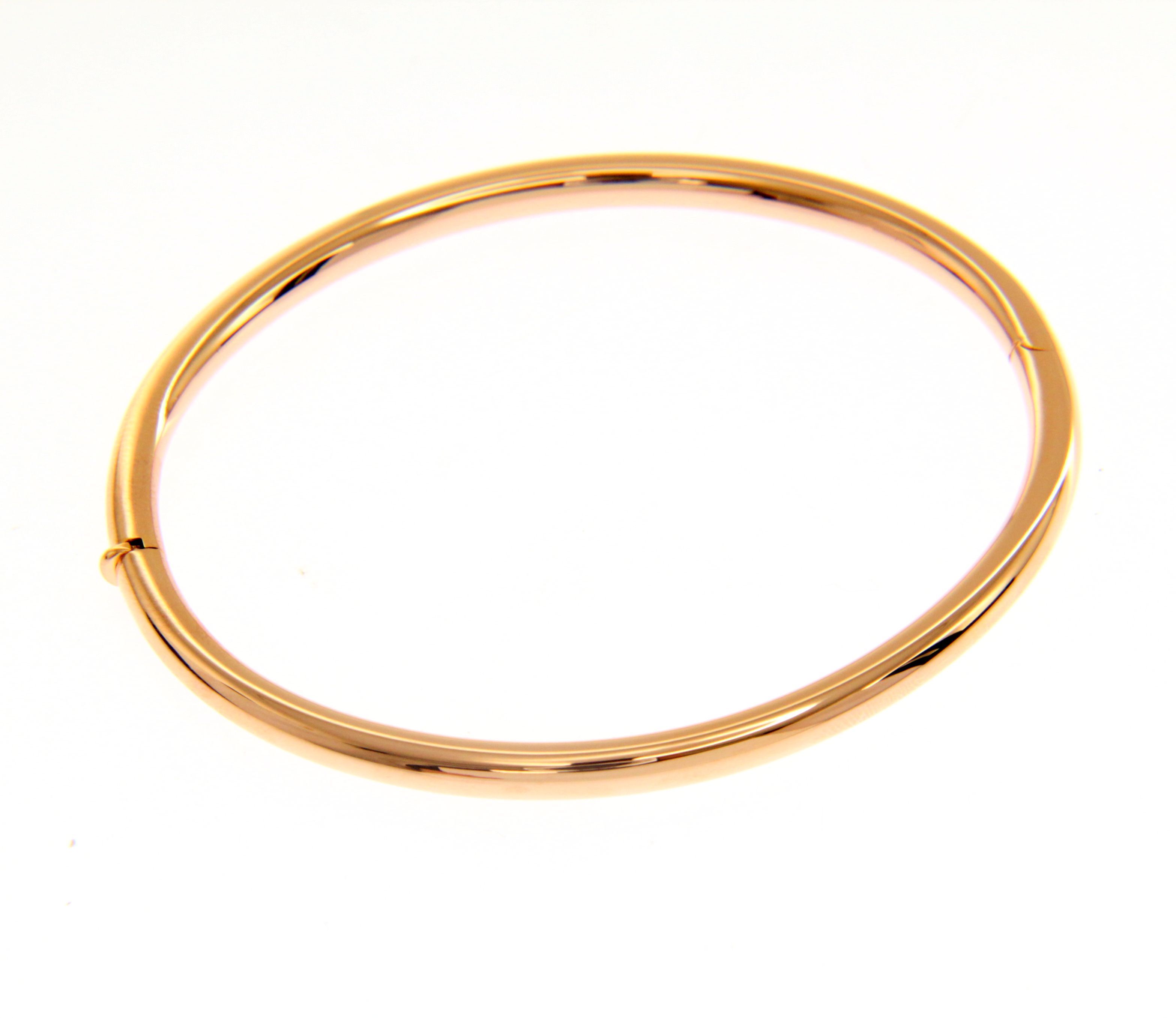 Rose gold oval bracelet with clasp k14 (code S205088)